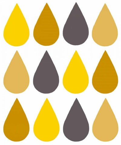 Raindrops II White Modern Wood Framed Art Print with Double Matting by Zarris, Chariklia