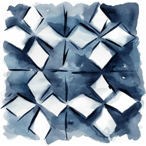 Indigo Study IV Black Modern Wood Framed Art Print by Zarris, Chariklia