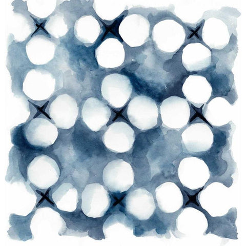 Indigo Study VI White Modern Wood Framed Art Print by Zarris, Chariklia