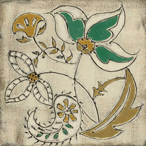 Earthenware Floral VI Black Modern Wood Framed Art Print by Zarris, Chariklia