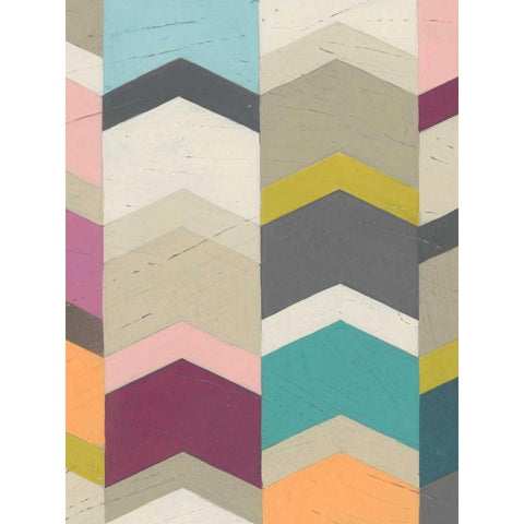Confetti Prism III Gold Ornate Wood Framed Art Print with Double Matting by Vess, June Erica