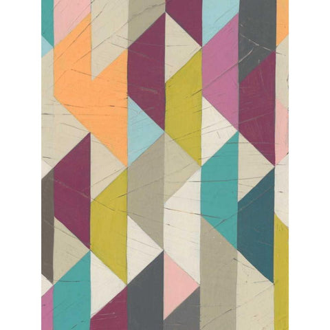 Confetti Prism IV Black Modern Wood Framed Art Print with Double Matting by Vess, June Erica