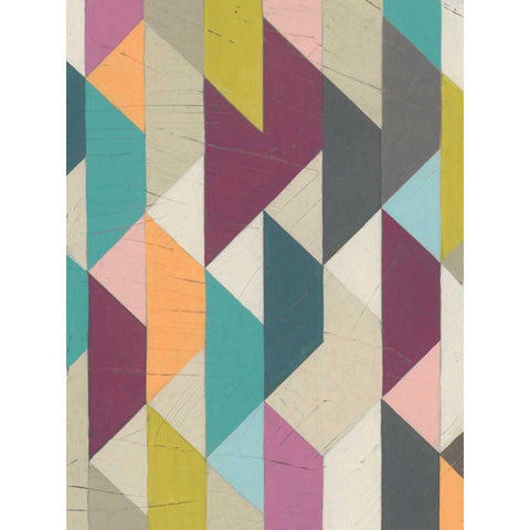 Confetti Prism V White Modern Wood Framed Art Print by Vess, June Erica