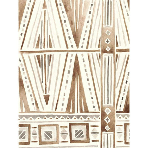 Tribal Impressions IV Gold Ornate Wood Framed Art Print with Double Matting by Vess, June Erica