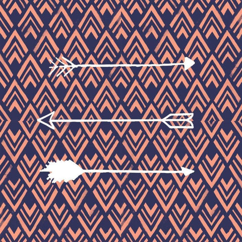 Deco Arrow I White Modern Wood Framed Art Print by Studio W
