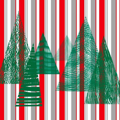 Oh Christmas Tree IV White Modern Wood Framed Art Print with Double Matting by Gordon, Sharon