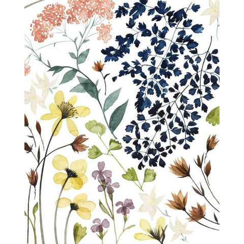 Flower Composition II Gold Ornate Wood Framed Art Print with Double Matting by Popp, Grace