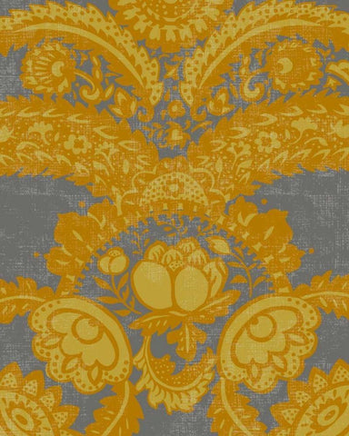 Graphic Damask IV Black Ornate Wood Framed Art Print with Double Matting by Zarris, Chariklia