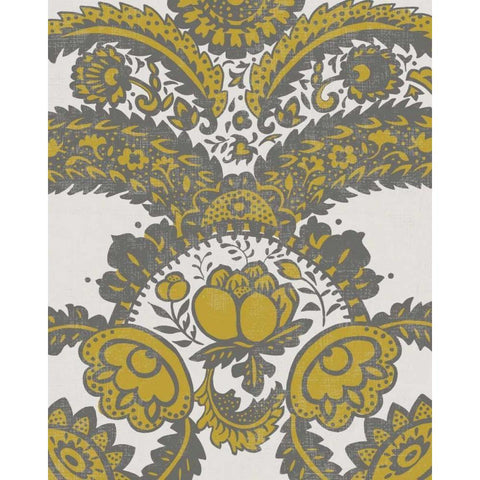 Graphic Damask VI White Modern Wood Framed Art Print by Zarris, Chariklia