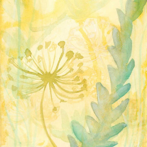 Florid Garden II Gold Ornate Wood Framed Art Print with Double Matting by Stramel, Renee W.