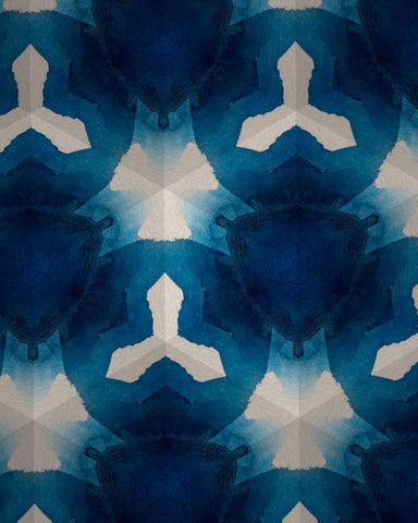 Sapphire Frost I Black Ornate Wood Framed Art Print with Double Matting by Stramel, Renee W.