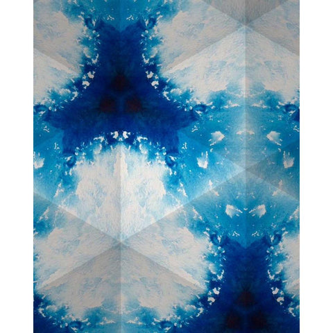 Sapphire Frost IV White Modern Wood Framed Art Print by Stramel, Renee W.