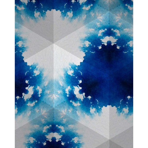 Sapphire Frost V Gold Ornate Wood Framed Art Print with Double Matting by Stramel, Renee W.
