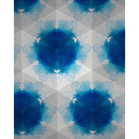 Sapphire Frost VI Gold Ornate Wood Framed Art Print with Double Matting by Stramel, Renee W.