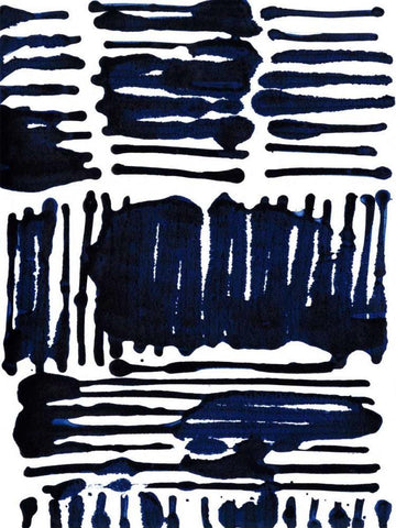 Indigo Stripes I Black Ornate Wood Framed Art Print with Double Matting by Fuchs, Jodi
