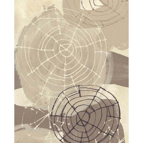 Spiral Gesture I White Modern Wood Framed Art Print by Vess, June Erica