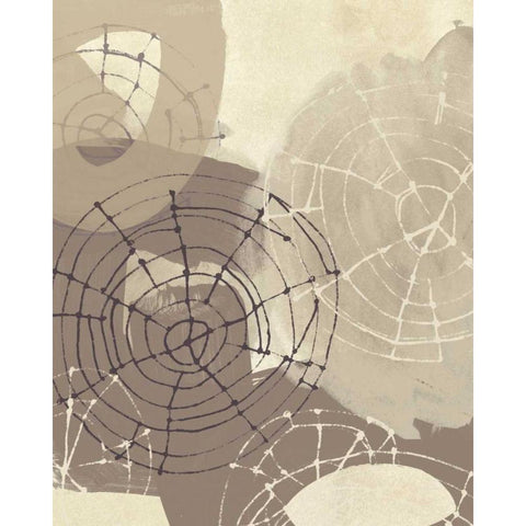Spiral Gesture II Black Modern Wood Framed Art Print with Double Matting by Vess, June Erica