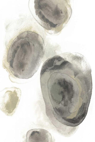 Water Stones II Black Ornate Wood Framed Art Print with Double Matting by Vess, June Erica