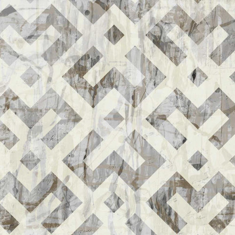 Neutral Metric I Black Ornate Wood Framed Art Print with Double Matting by Goldberger, Jennifer