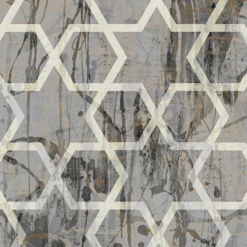 Neutral Metric VII Black Ornate Wood Framed Art Print with Double Matting by Goldberger, Jennifer