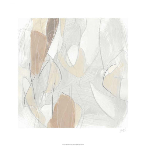 Inert Mosaic I Gold Ornate Wood Framed Art Print with Double Matting by Vess, June Erica