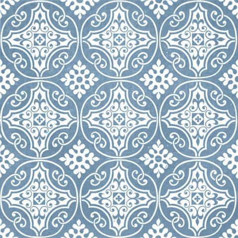 Chambray Tile IV White Modern Wood Framed Art Print by Vision Studio
