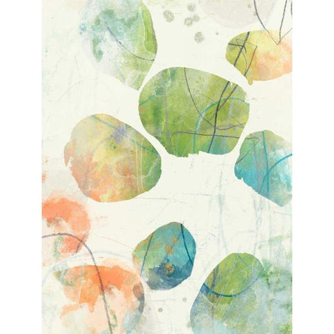Color Motion III Black Modern Wood Framed Art Print with Double Matting by Vess, June Erica