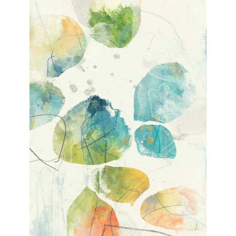 Color Motion IV Black Modern Wood Framed Art Print with Double Matting by Vess, June Erica