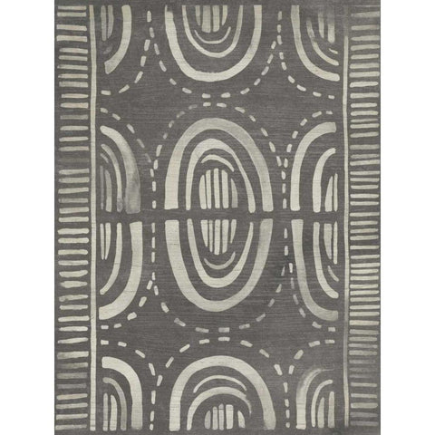Mudcloth Patterns II White Modern Wood Framed Art Print by Vess, June Erica