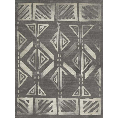 Mudcloth Patterns III Gold Ornate Wood Framed Art Print with Double Matting by Vess, June Erica