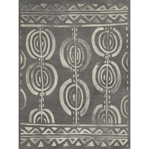 Mudcloth Patterns IV Black Modern Wood Framed Art Print by Vess, June Erica