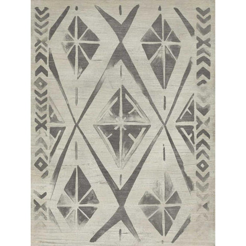 Mudcloth Patterns V Gold Ornate Wood Framed Art Print with Double Matting by Vess, June Erica