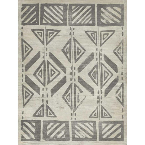 Mudcloth Patterns VII White Modern Wood Framed Art Print by Vess, June Erica
