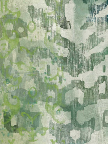 Celadon Ikat I White Modern Wood Framed Art Print with Double Matting by Zarris, Chariklia