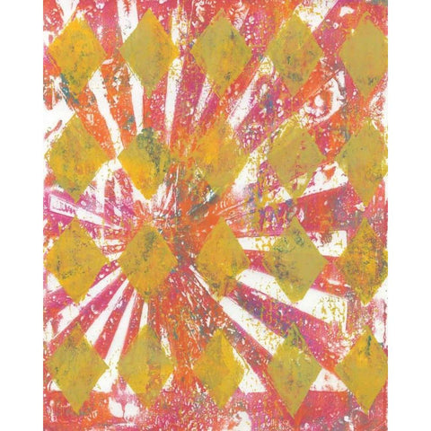 Harlequin Abstract II Gold Ornate Wood Framed Art Print with Double Matting by McCavitt, Naomi