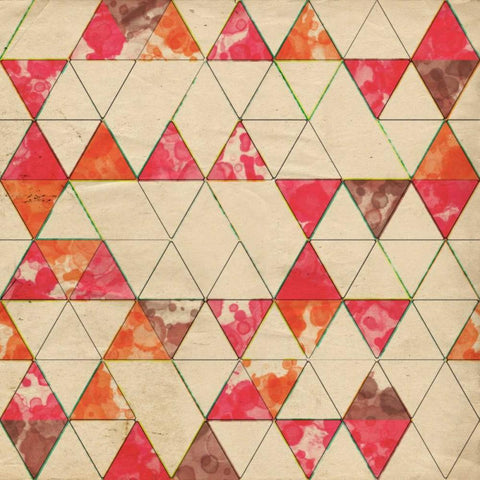 Geometric Color Shape IV White Modern Wood Framed Art Print with Double Matting by Orlov, Irena