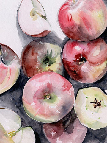 Fruit Slices I Black Ornate Wood Framed Art Print with Double Matting by Parker, Jennifer Paxton