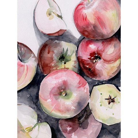Fruit Slices I Black Modern Wood Framed Art Print by Parker, Jennifer Paxton