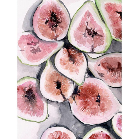 Fruit Slices II Black Modern Wood Framed Art Print by Parker, Jennifer Paxton