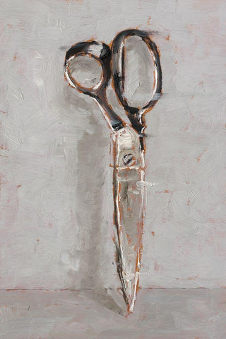 Cut it Out II White Modern Wood Framed Art Print with Double Matting by Harper, Ethan
