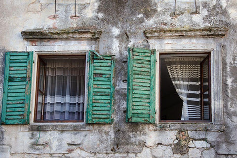 Catching the Breeze - Kotor, Montenegro Black Ornate Wood Framed Art Print with Double Matting by DeNardo, Laura