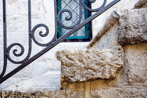 Iron Detail I - Kotor, Montenegro Black Ornate Wood Framed Art Print with Double Matting by DeNardo, Laura