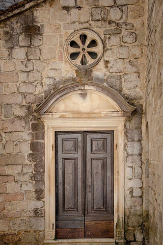 Distinguished Entrance - Kotor, Montenegro White Modern Wood Framed Art Print with Double Matting by DeNardo, Laura