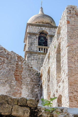 The Bell Tower - Kotor, Montenegro Black Ornate Wood Framed Art Print with Double Matting by DeNardo, Laura