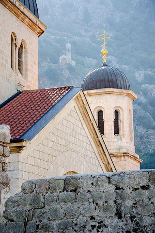 Morning Light II - Kotor, Montenegro Black Ornate Wood Framed Art Print with Double Matting by DeNardo, Laura
