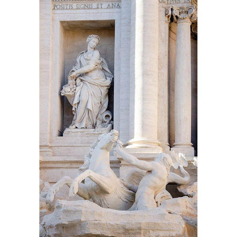 Trevi Fountain in Afternoon Light II Gold Ornate Wood Framed Art Print with Double Matting by DeNardo, Laura