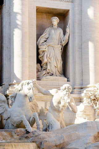 Trevi Fountain in Afternoon Light III Black Ornate Wood Framed Art Print with Double Matting by DeNardo, Laura