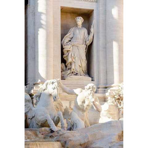 Trevi Fountain in Afternoon Light III Black Modern Wood Framed Art Print with Double Matting by DeNardo, Laura