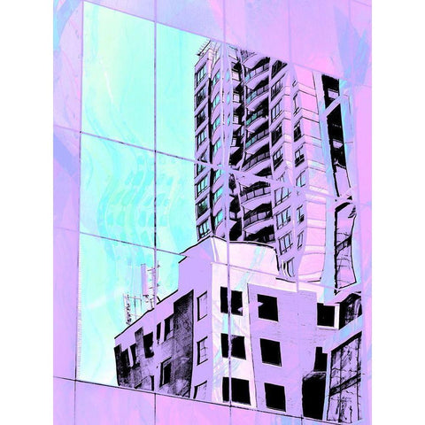 Urban Pastels I Gold Ornate Wood Framed Art Print with Double Matting by Bane, Eva