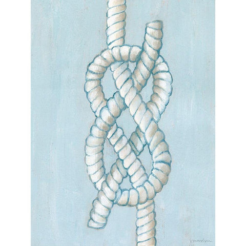 Starboard Knot I White Modern Wood Framed Art Print by Lam, Vanna